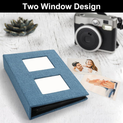 Fotoalbum Einsteckalbum 10x15 Leinen Hochzeit Familienalbum Blau