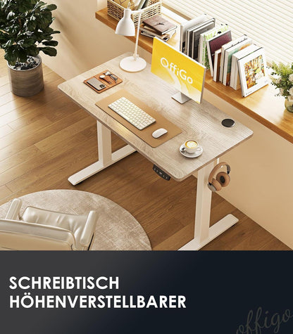 Elektrischer Schreibtisch 100cm Memory-Funktion höhenverstellbar Gaming Bürotisch