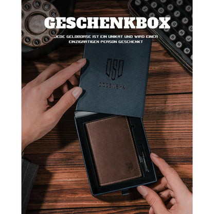 Herren Geldbörse mit XL-Münzfach und Magnetverschluss