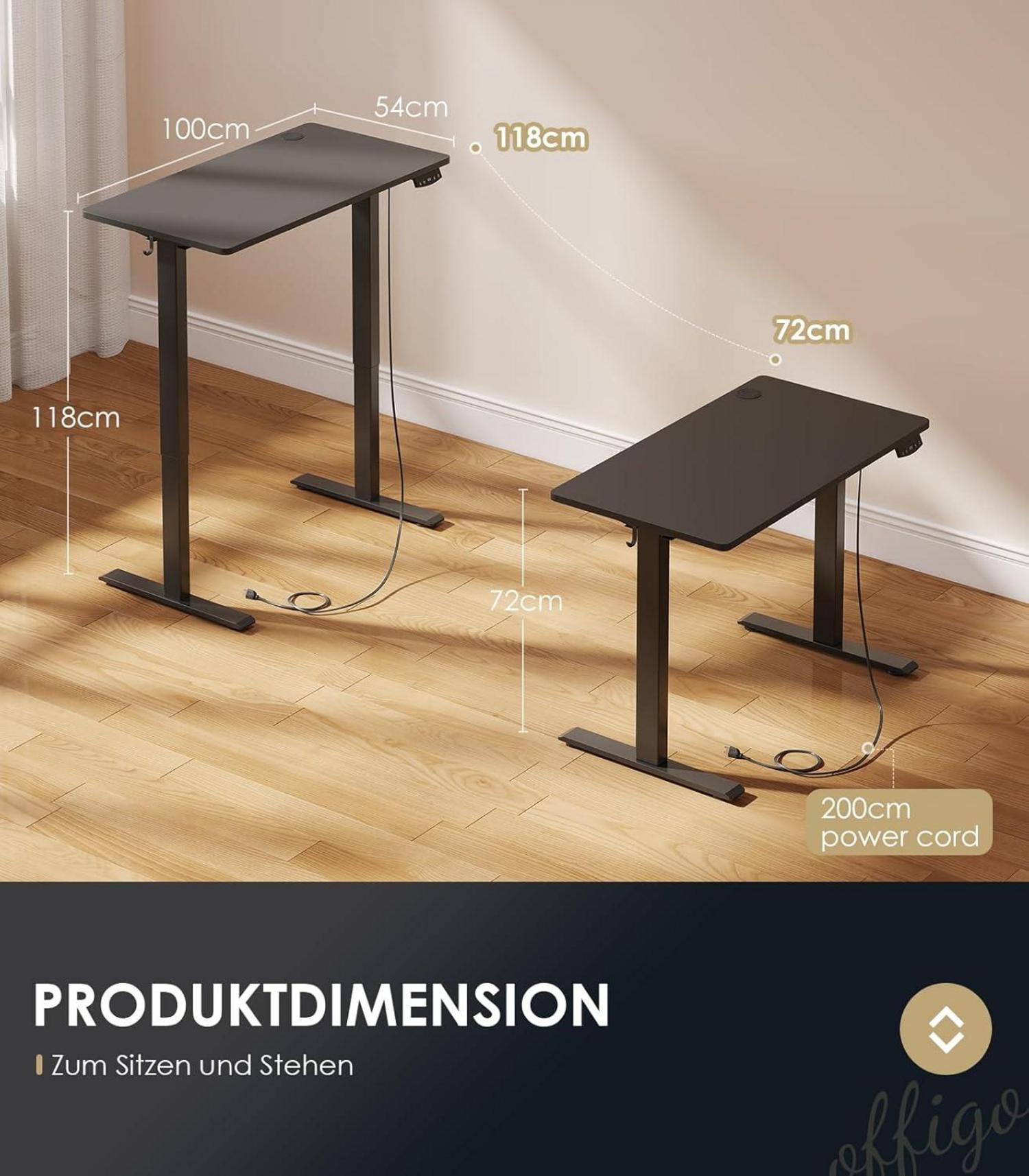 Modernes Elektrischer Schreibtisch Höhenverstellbar Memory-Funktion