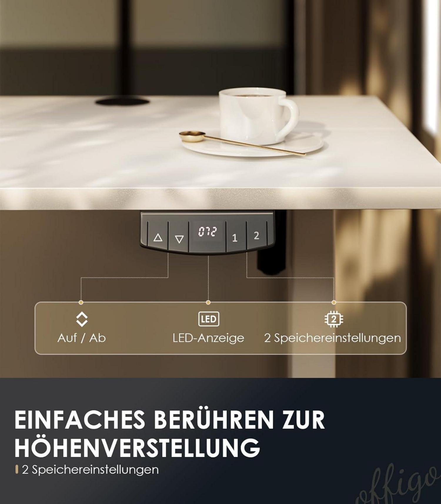 Höhenverstellbarer Schreibtisch 180cm Elektrischer Ergonomischer Tisch
