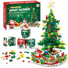 Adventskalender 2024 Kinder Weihnachtsbaum Bausteine LED 701