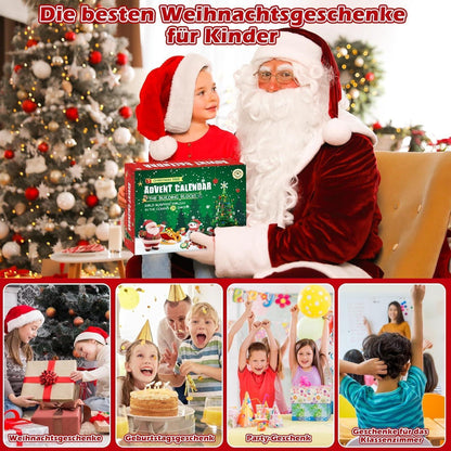 Adventskalender 2024 Kinder Weihnachtsbaum Bausteine LED 701