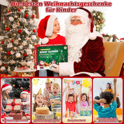 Adventskalender 2024 Weihnachtsbaum LED Bausteine Spielzeug 701 Pcs