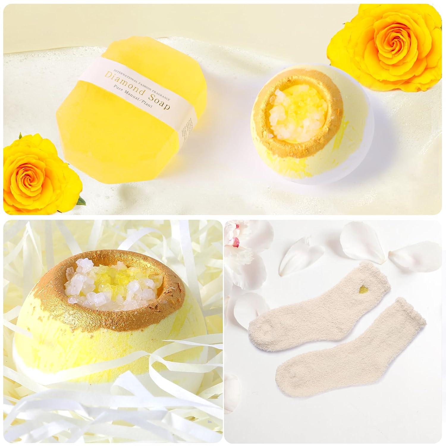 Geburtstagsgeschenkbox für Frauen - Sending Sunshine - Wellness-Set - Selbstpflege-Paket - Geschenkkorb - Muttertag - Weihnachten