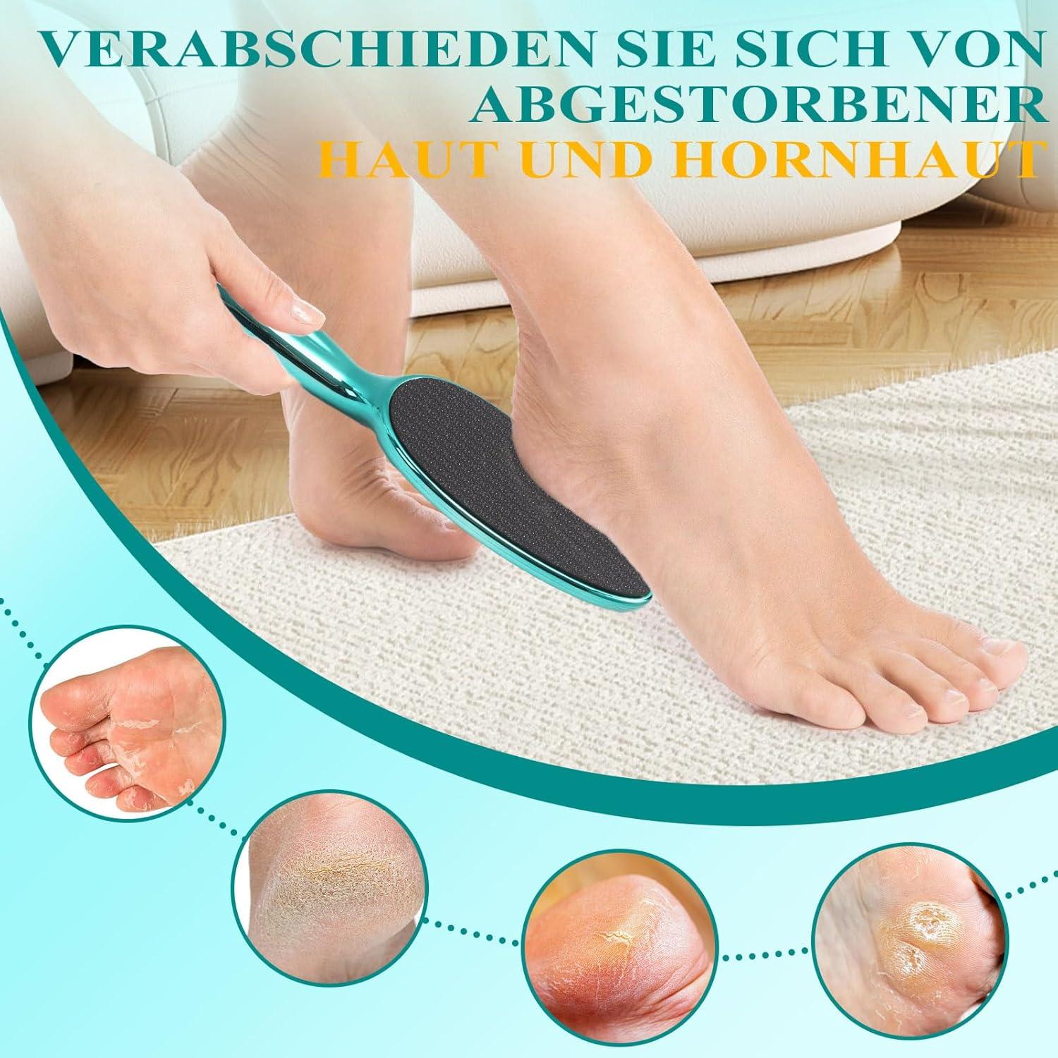 Nano Glas Hornhautentferner Langgriff schnelle Fußpflege effizient glatte Füße
