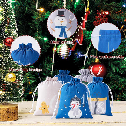 Adventskalender 24 Stoffsäckchen Weihnachtskalender