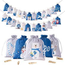 Adventskalender DIY mit großen Säckchen Set 24-teilig