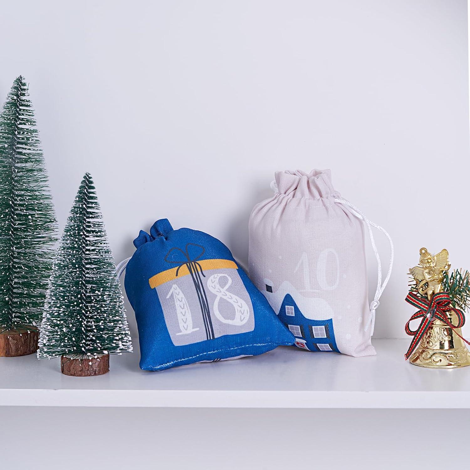 DIY-Adventskalender 24 weihnachtssäckchen zum Befüllen Kinder