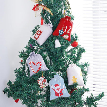 Adventskalender zum Selber Befüllen, Stoffsäckchen Set