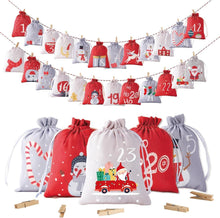 Adventskalender zum Befüllen mit Stoffsäckchen 24tlg. Hello Xmas