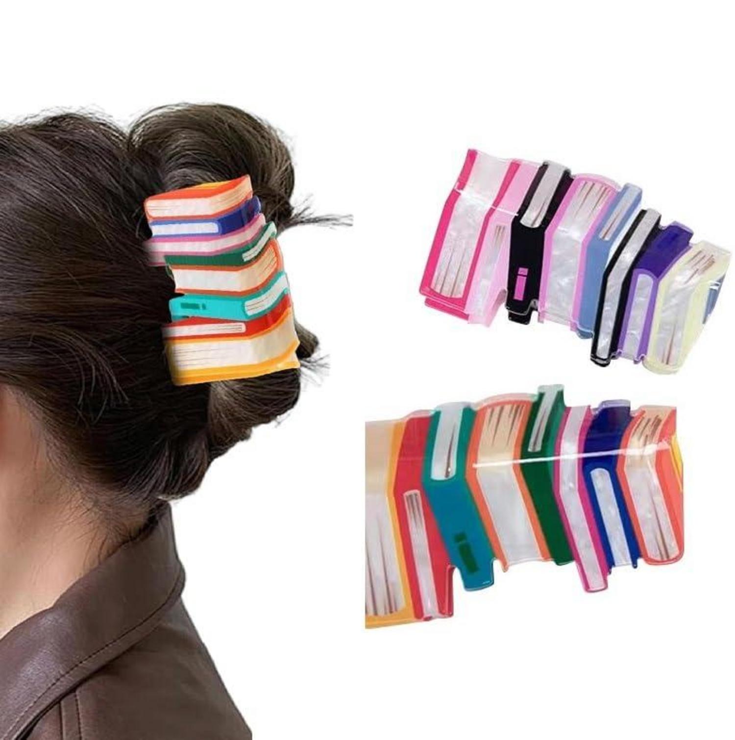 2er-Pack Claw Clip Haarspangen Set Orange Rose Red