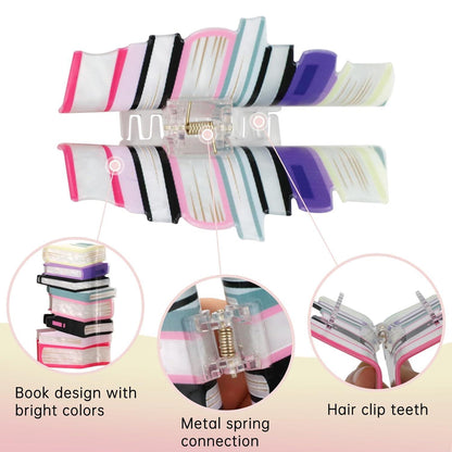 2er-Pack Claw Clip Haarspangen Set Orange Rose Red