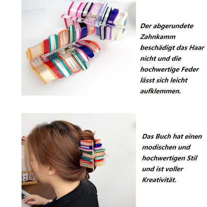 2er-Pack Claw Clip Haarspangen Damen Orange und Rot