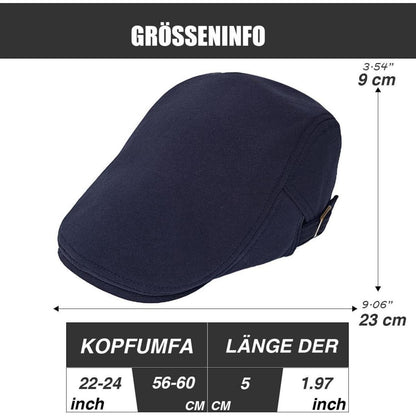 Schiebermütze Herren Baumwolle Verstellbar Marineblau