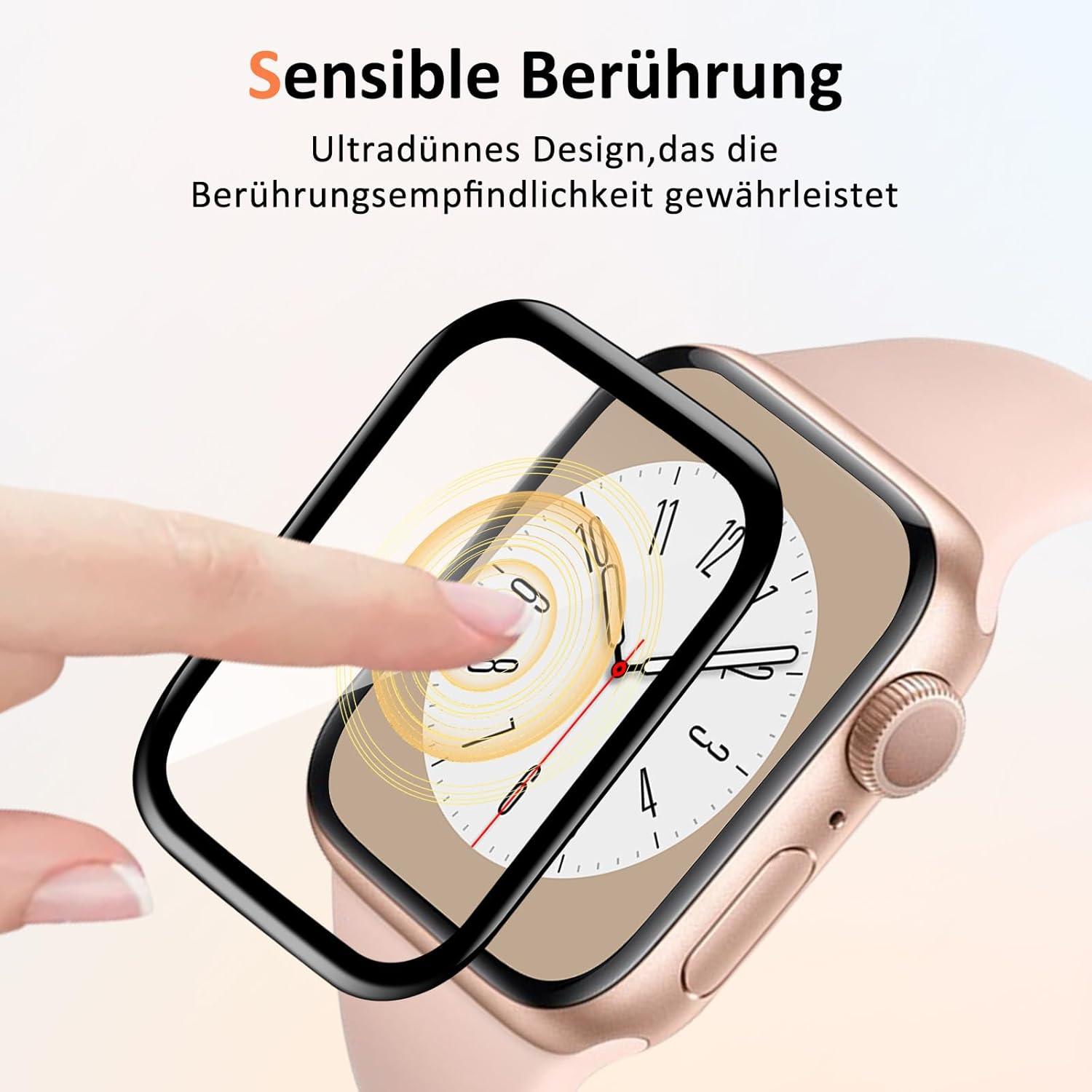Schutzfolie Panzerglas Apple Watch 41mm 2er Pack 9H Härte HD Film