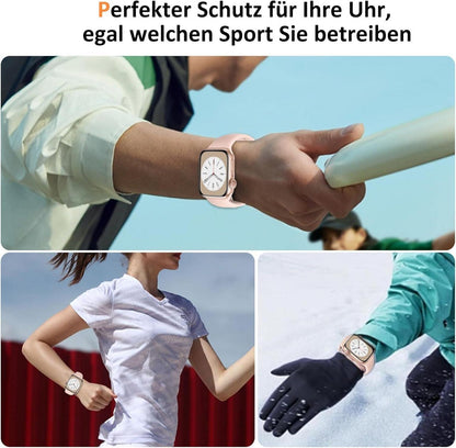 2x Panzerglas Schutzfolie Apple Watch 7/8/9 41mm 9H Härte Anti-Kratz