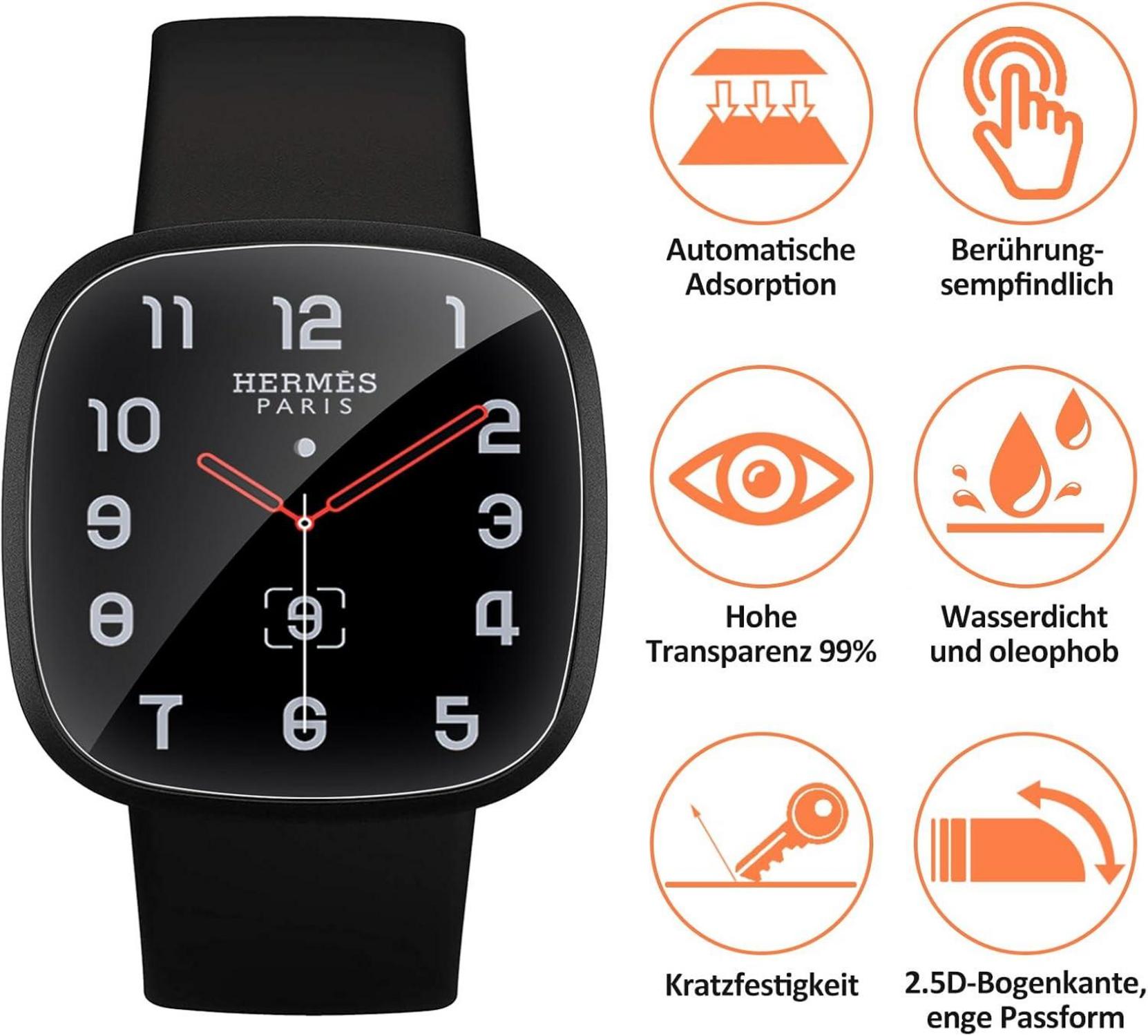 4er Pack Fitbit Versa 3 4 Sense 2 Schutzfolie TPU HD