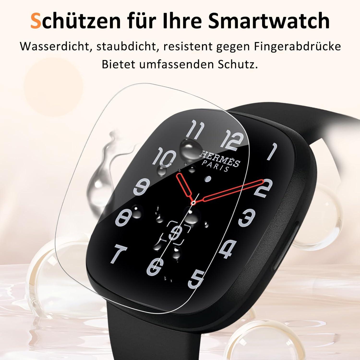 4er Pack Fitbit Versa 3 4 Sense 2 Schutzfolie Flexible TPU Folie