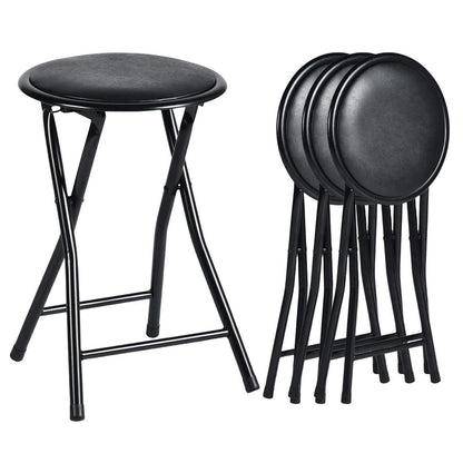 Klapphocker 4er-Set Schwarz – Bequeme Sitzgelegenheit für Garten & Küche