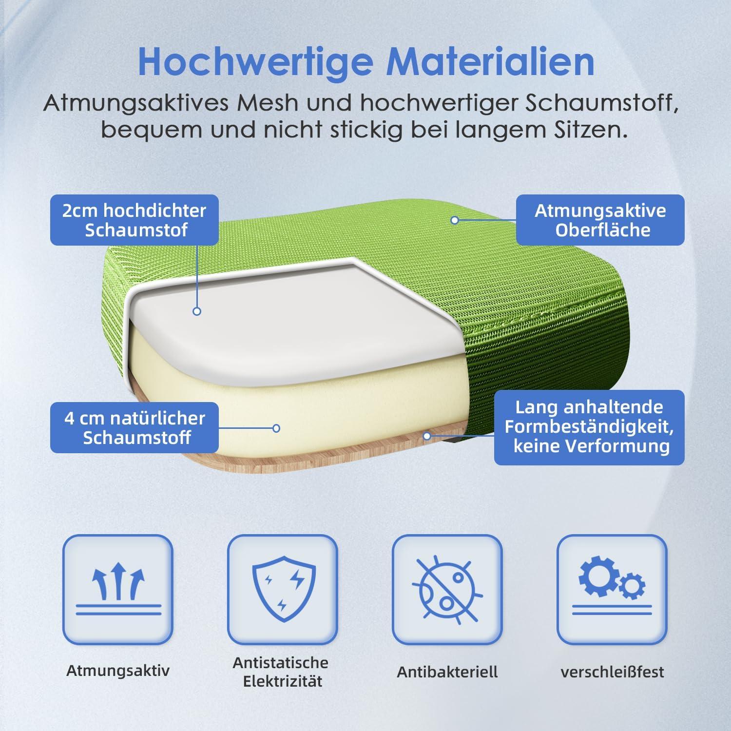 Ergonomischer Bürostuhl mit Lendenwirbelstütze und Atmungsaktiver
