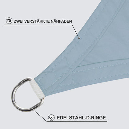 Wasserdichtes Sonnensegel 4x4m UV-Schutz Grau-Blau