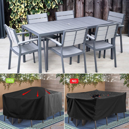 Abdeckhaube Gartenmöbel 200x80x80cm – Wasserdicht & Wetterfest