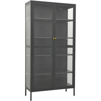 Glasvitrine mit 4 Fächern – Highboard 90x40x180cm