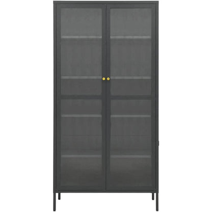Glasvitrine mit 4 Fächern – Highboard 90x40x180cm