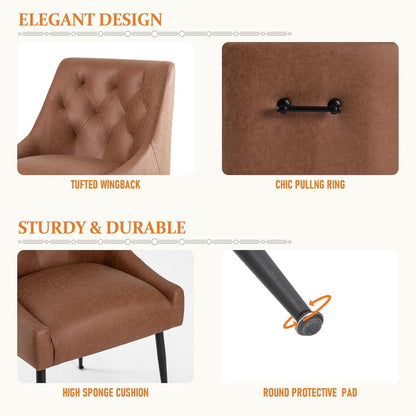 Esszimmerstühle 6er Set, Hellbraun mit Kissen & Hebel