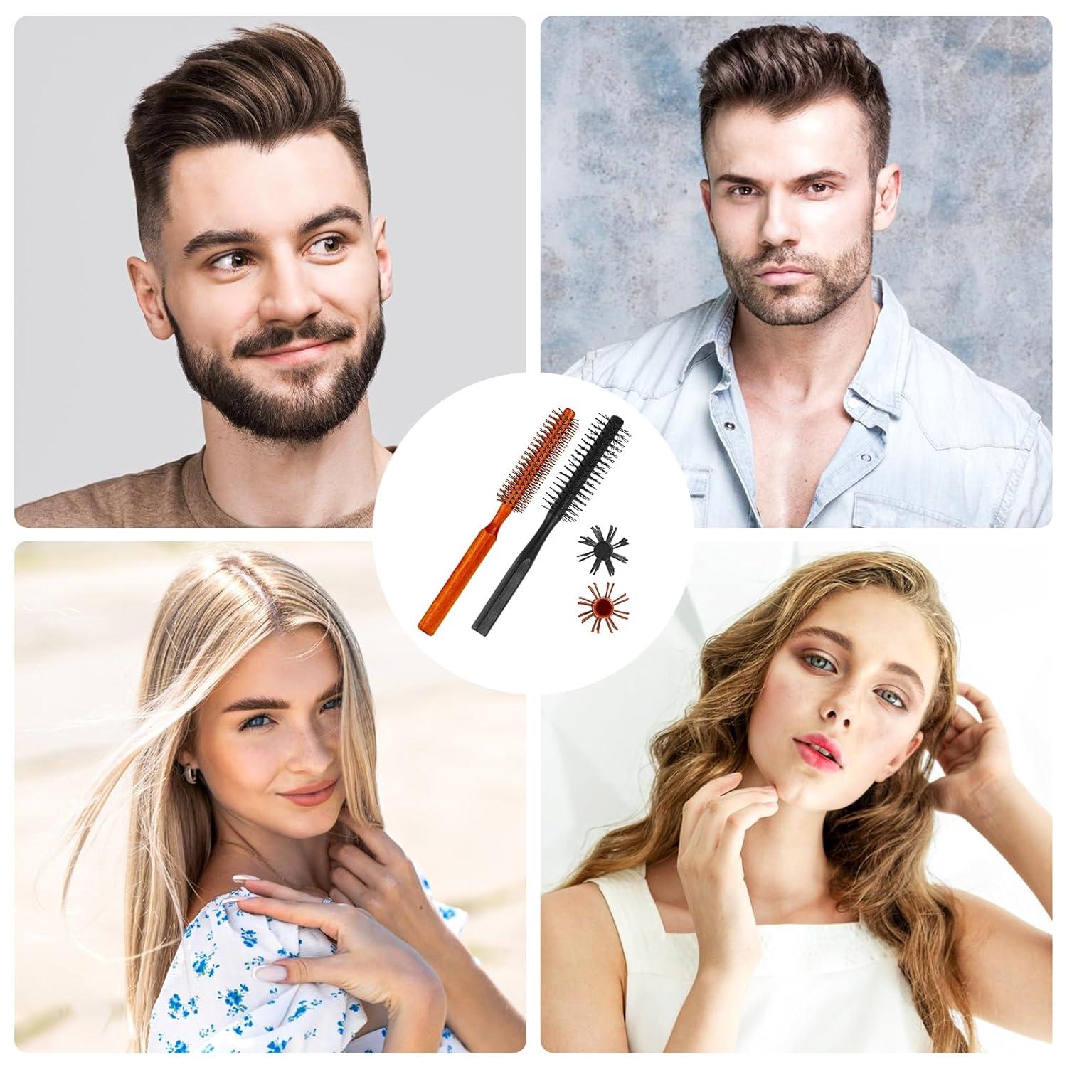 Kleine Rundbürste Föhnen 2er-Pack Quiff-Rollerbürste Nylonborsten Lockenkamm