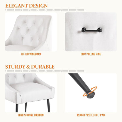 Esszimmerstühle 4er Set Beige, Modern & Komfortabel mit Kissen