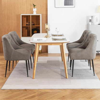 Esszimmerstühle 2er Set Grau mit Kissen & Hebel