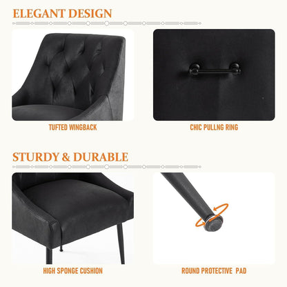 Esszimmerstühle 2er Set Schwarz – Modern & Komfortabel mit Hebel
