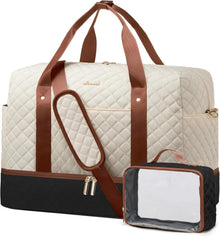 Weekender Reisetasche mit Schuhfach für Damen, Sporttasche Handgepäck