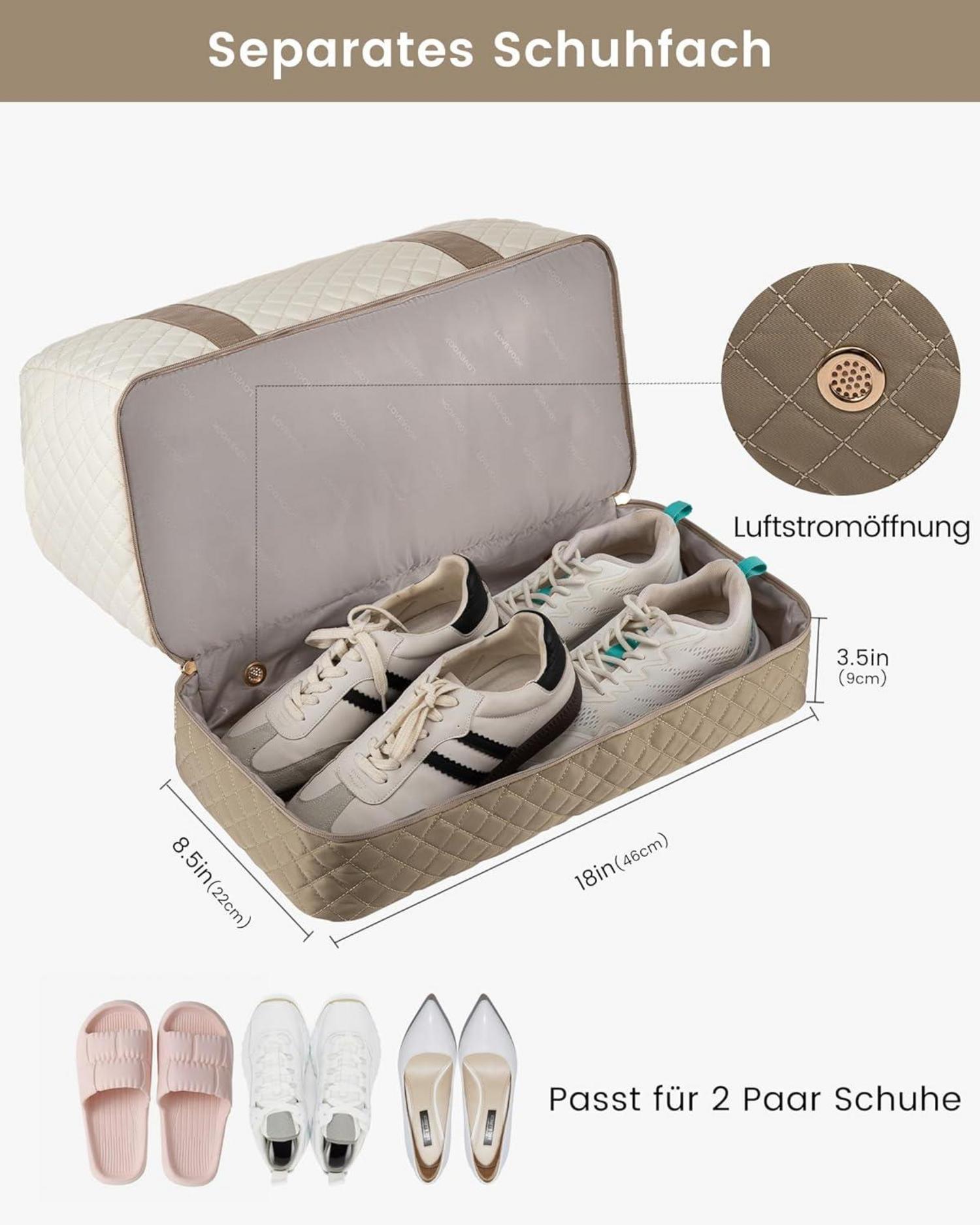 Reisetasche Damen Weekender Sporttasche mit Schuhfach