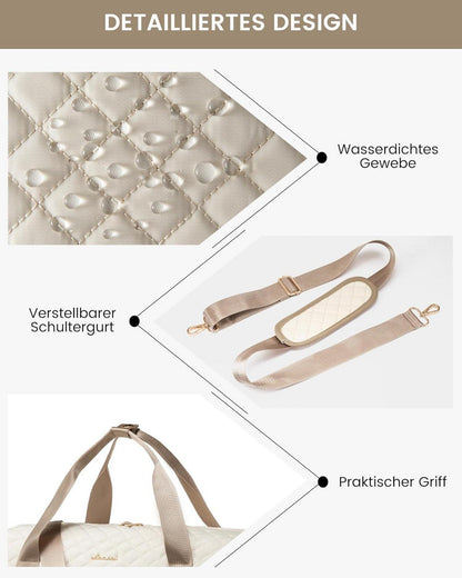 LOVEVOOK Damen Reisetasche Weekender Sporttasche mit Schuhfach 40L