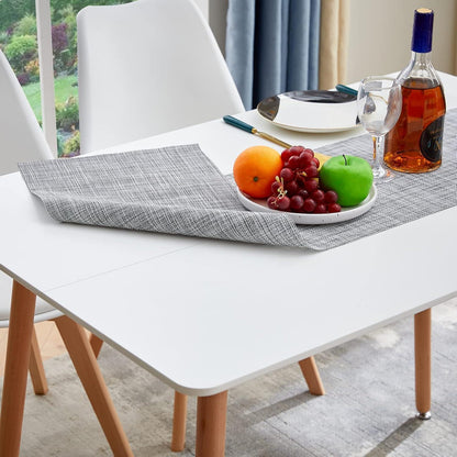 Esszimmergruppe Weiß: Esstisch 110cm + 4 Stühle