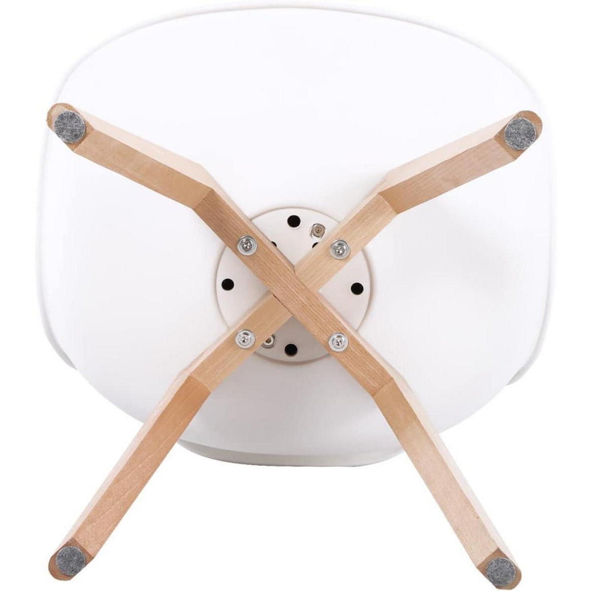 Esszimmergruppe Weiß: Esstisch 110cm + 4 Stühle