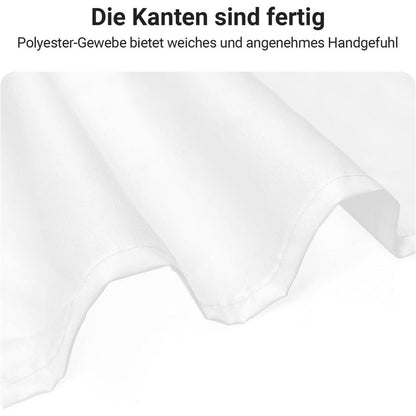 Duschvorhang 180x220cm Reinweiß mit Haken & Antischimmel Beschichtung