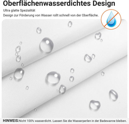 Duschvorhang 180x180cm Reinweiß Polyester Wasserabweisend