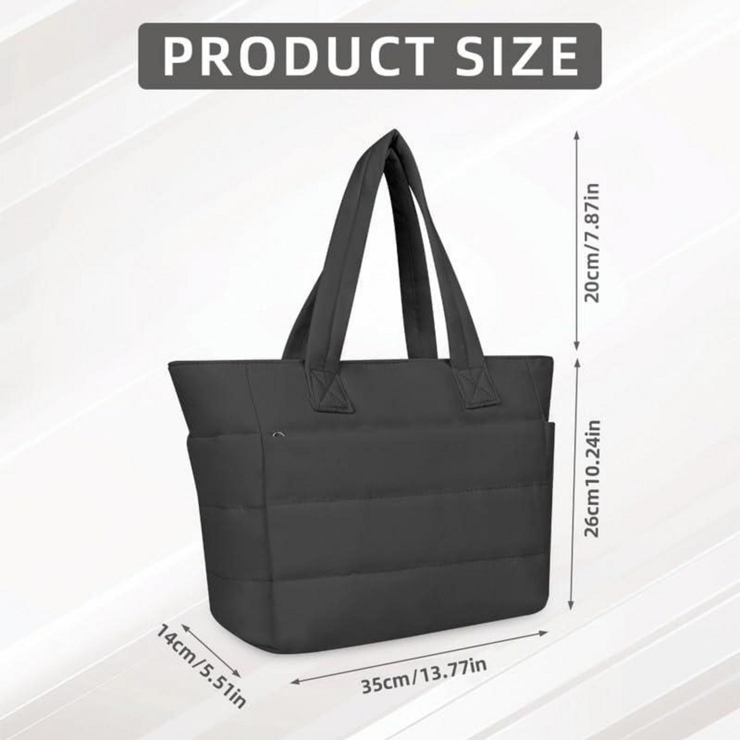 Aucuu Puffer Schultertasche Damen, Große Umhängetasche mit