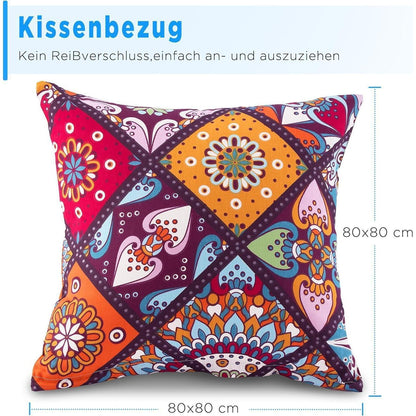 Bettwäsche-Set 135x200 Baumwolle, Bunt Böhmisch Paisley, 4-teilig