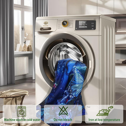 Duschvorhang Blau 180x180 mit Motiv Badezimmer Wasserdicht Schnell