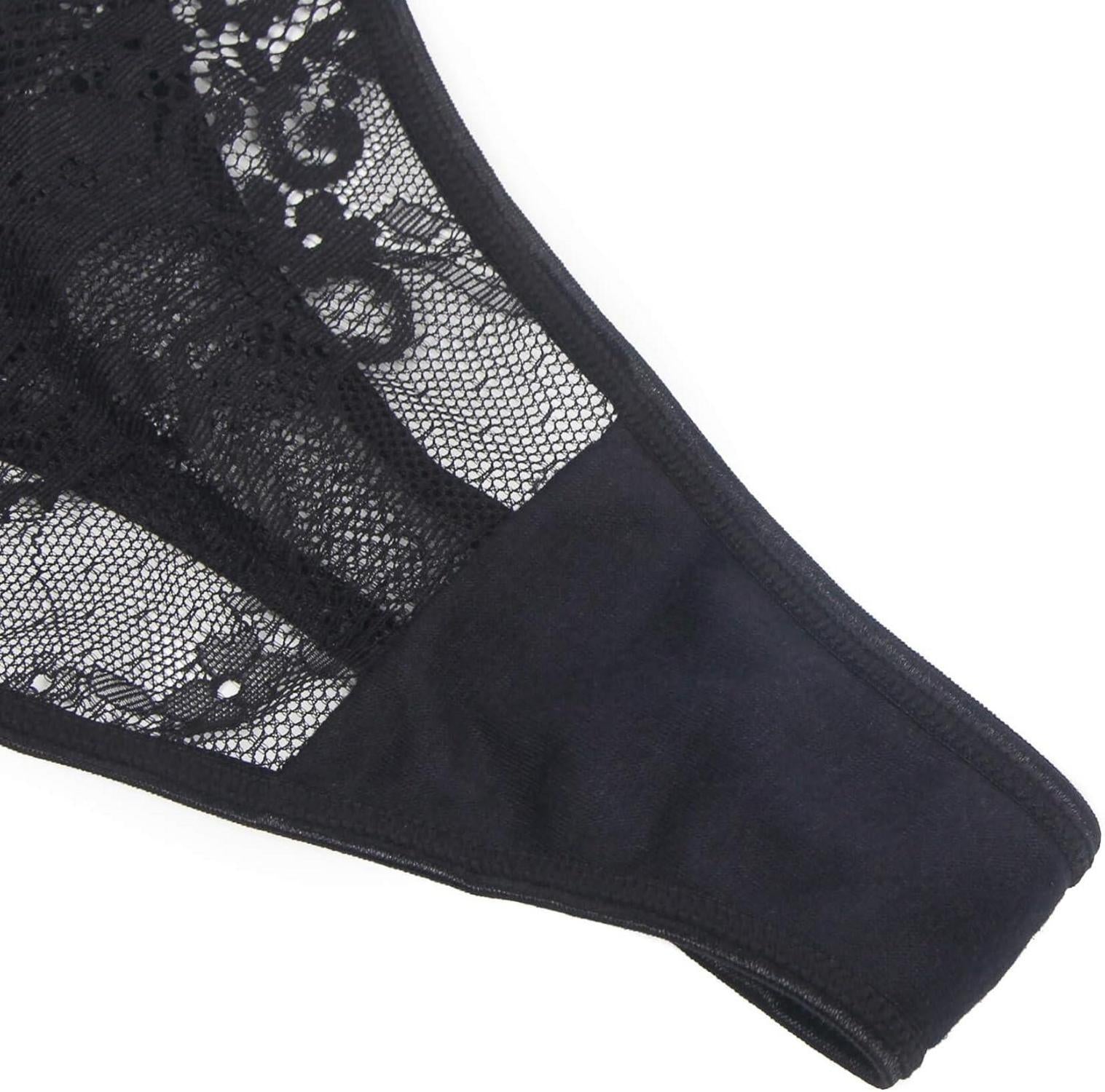 Sexy Micro String Tanga Damen Spitze G-String XL Schwarz