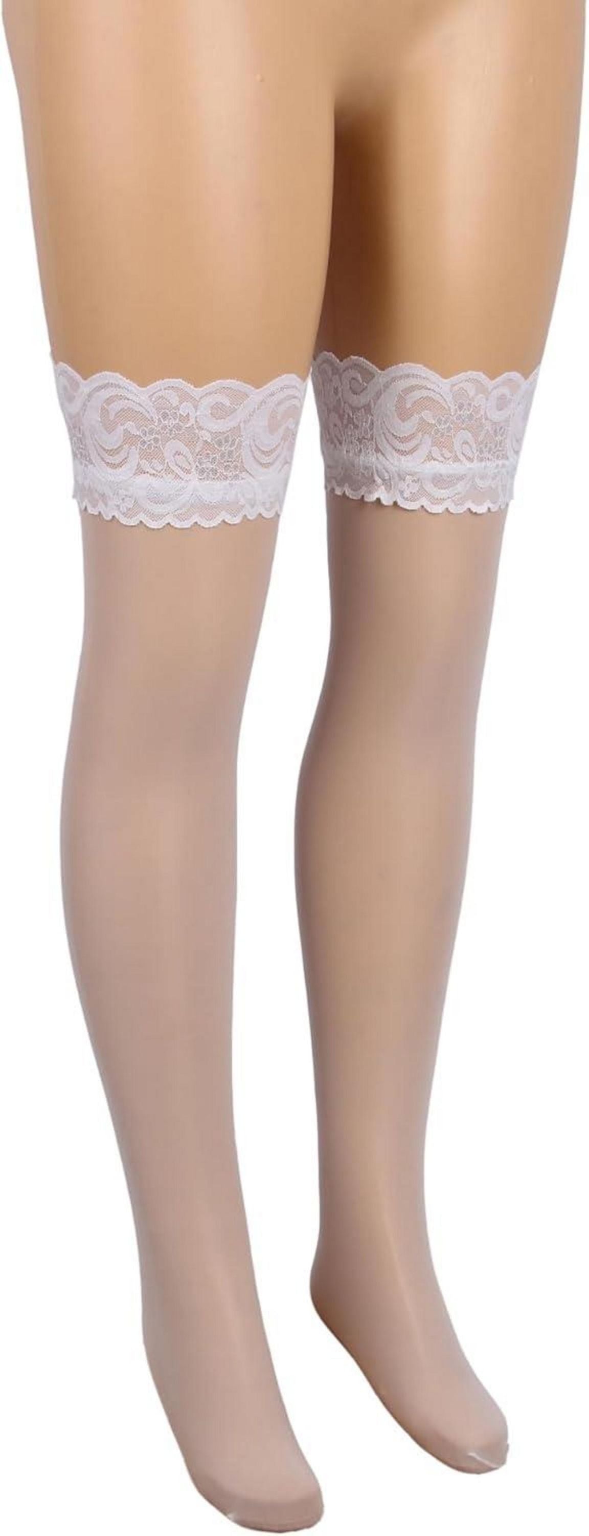 Sexy Halterlose Strümpfe Damen Große Größen Spitzenbund Oberschenkel