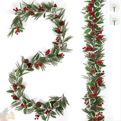 Künstliche Beerengirlande 4m – 2er Set für Weihnachtsdeko