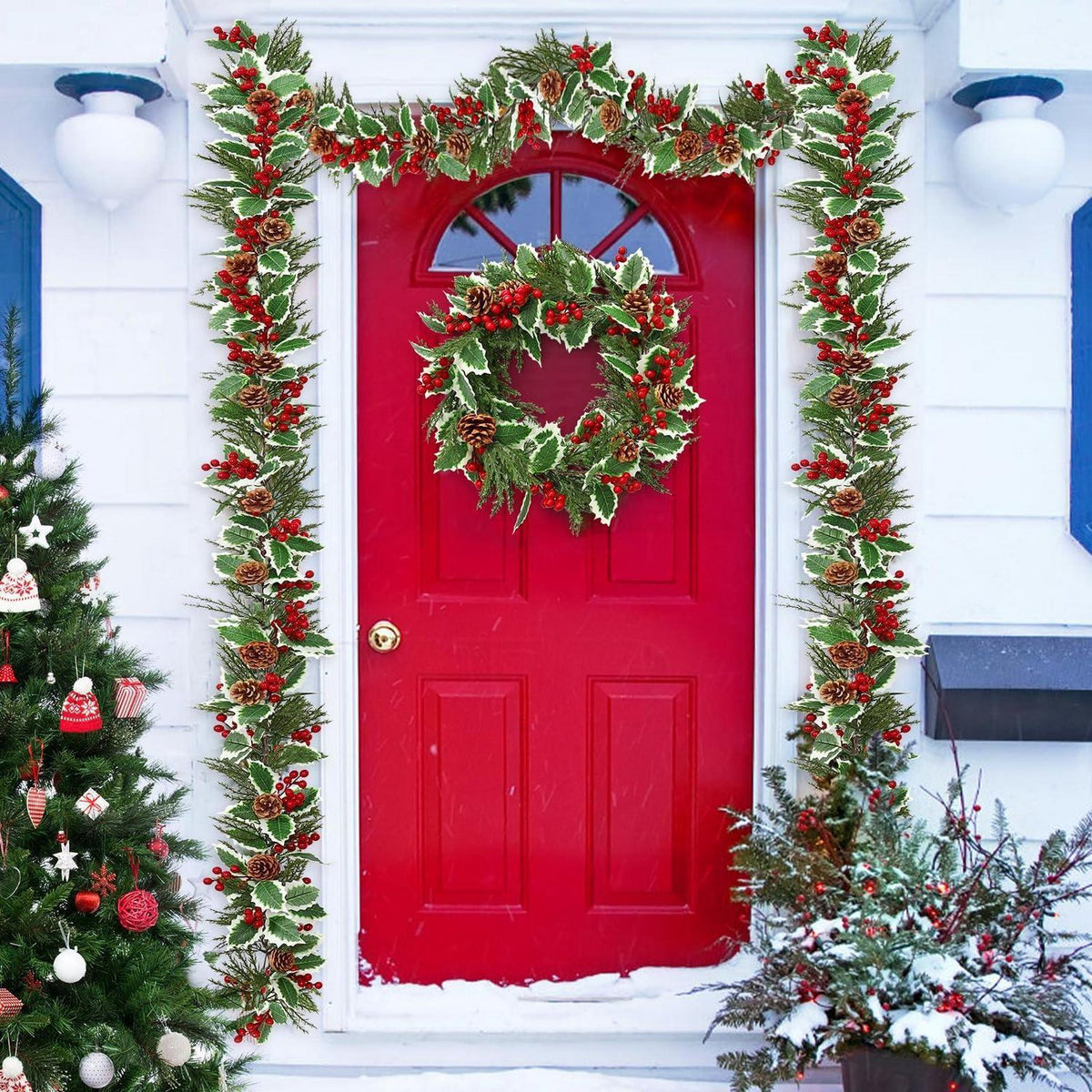 Künstliche Beerengirlande 4m – 2er Set für Weihnachtsdeko