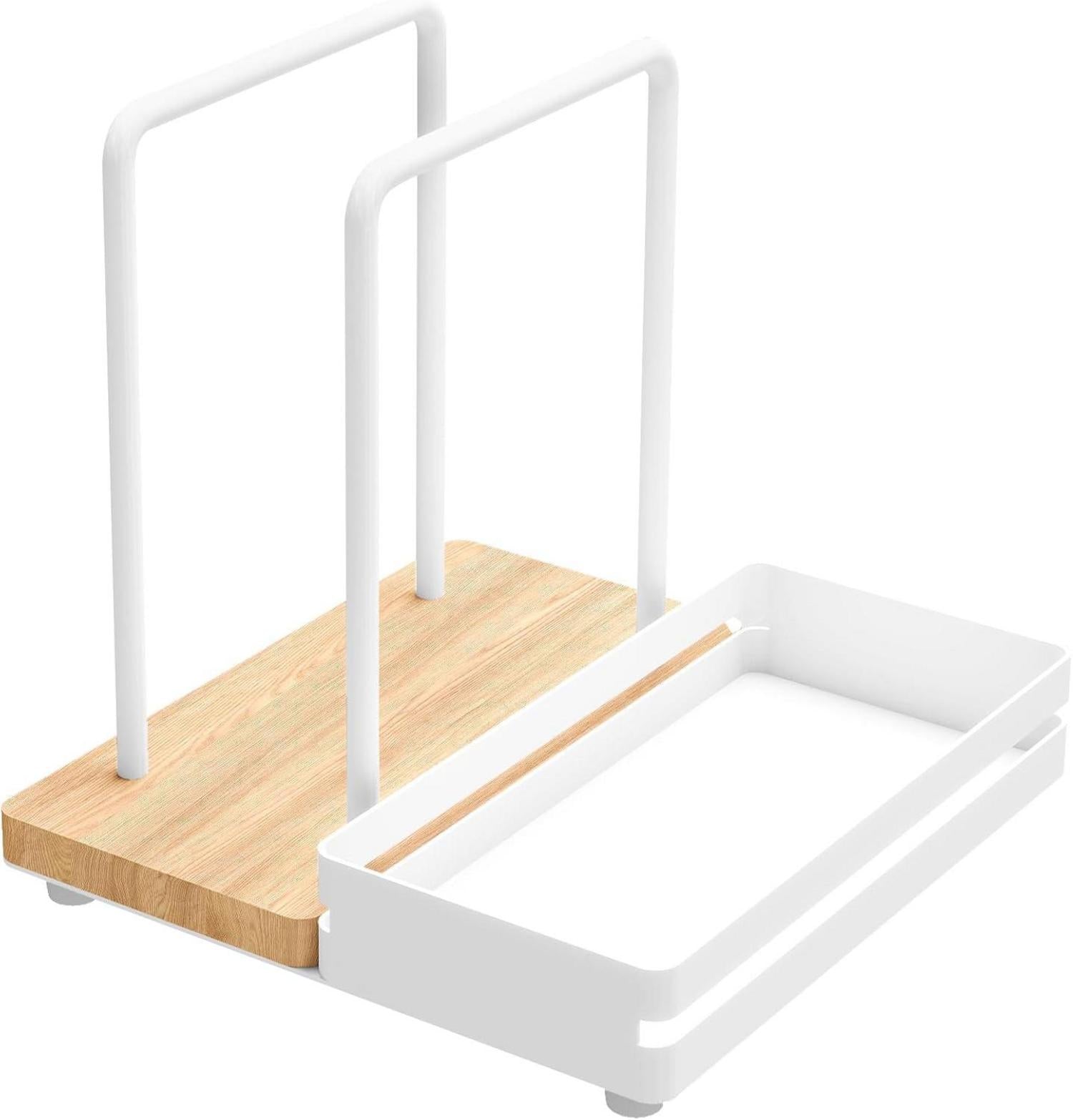 Serviettenhalter Weiß Metall Holz Serviettenspender Caddy