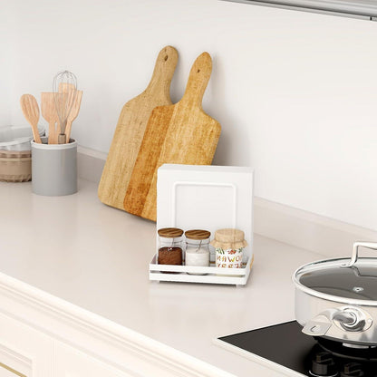 Serviettenhalter Weiß Metall Holz Serviettenhalter Deko Küche Organisator